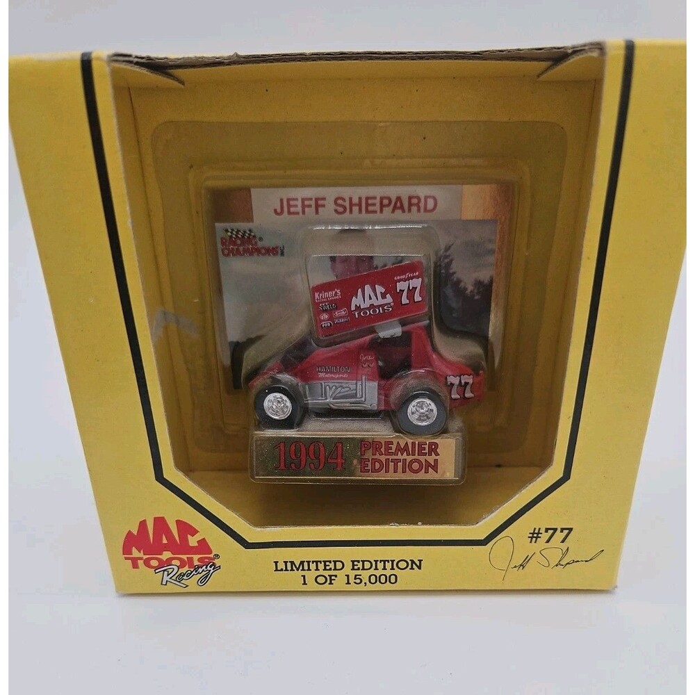 Mac tools world of outlaws Jeff Shepard #77 1994 premier edition 1 of 15,000